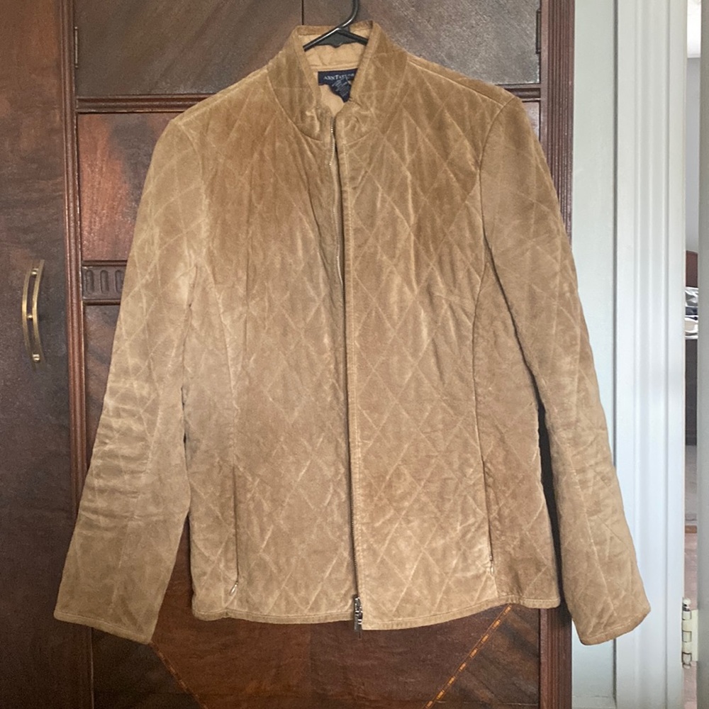 Ann Taylor Quilted Suede Jacket